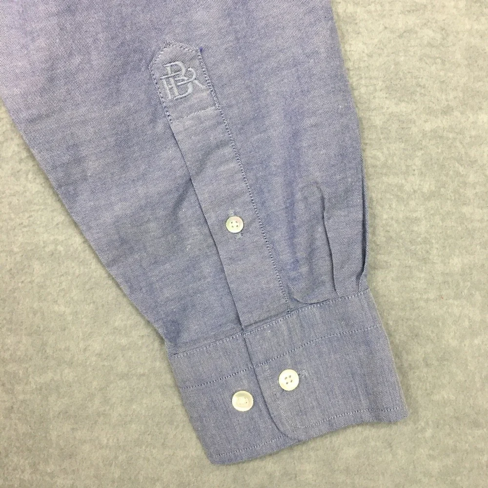 Banana Republic XL Slim Fit Dress Shirt Light Blue Cotton Stretch